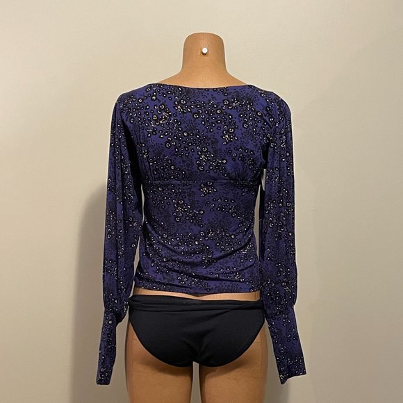 FREE PEOPLE - violet color -   long sleeve top - size large - Brand New - Picture 5 of 7